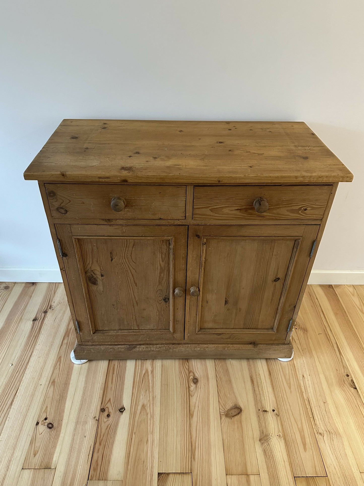 Antique Pine Two Door Housekeepers Cupboard Stripped Pine Sideboard Cupboard