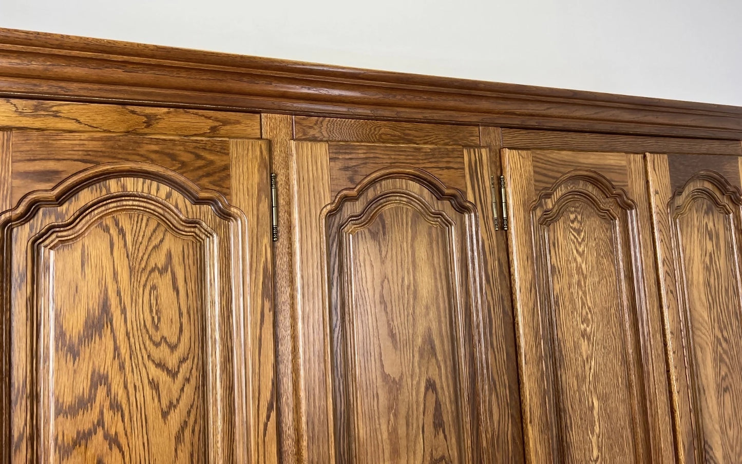 Wardrobe Vintage French Style Five Door Carved Large Storage Armoire LOT 4987