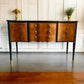 Vintage Serpentine Flame Mahogany Sideboard