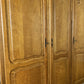 Wardrobe Vintage French Louis Oak Triple Door Carved Armoire Cabinet LOT 6535