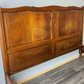 Bed Vintage French Louis XVI Oak Double Bed Frame Carved Headboard LOT 3788