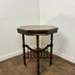 Edwardian Red Walnut Octagonal Window Table on Castors