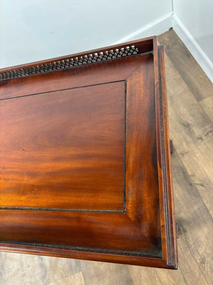 Reproduction Mahogany Chippendale Style Silver Table