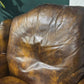 Brown Leather Wing Back Arm Chair99