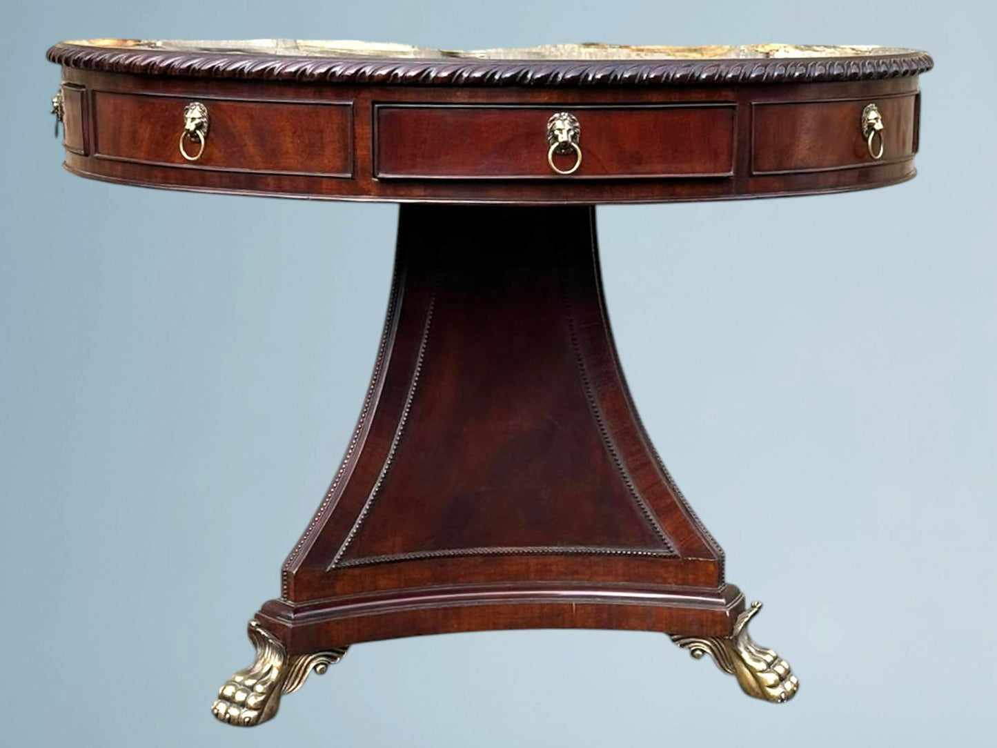 Good Quality Figured Mahogany Drum Table