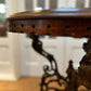 Rare Occasional Table Cast Iron featuring Queen Victoria with a Hardwood Top