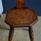 Vintage Beech And Oak Heart Back Chair