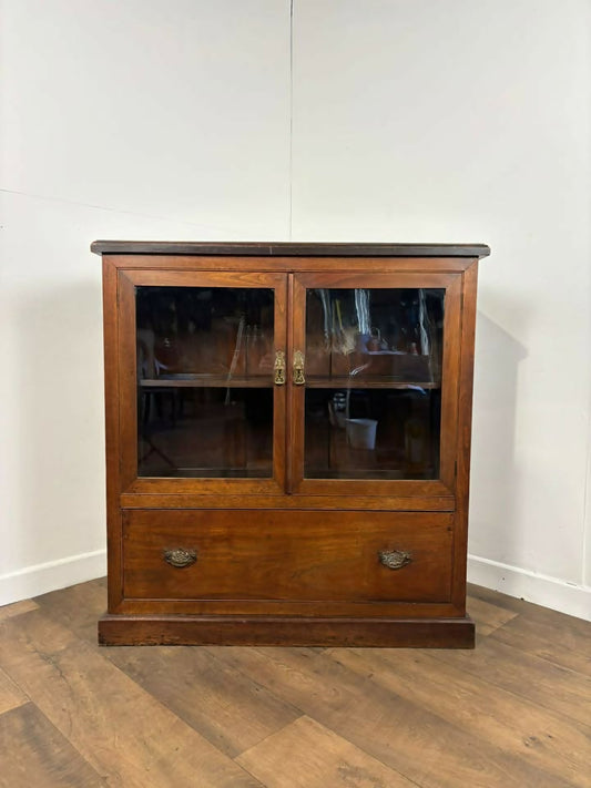Edwardian Oak Glazed Bookcase