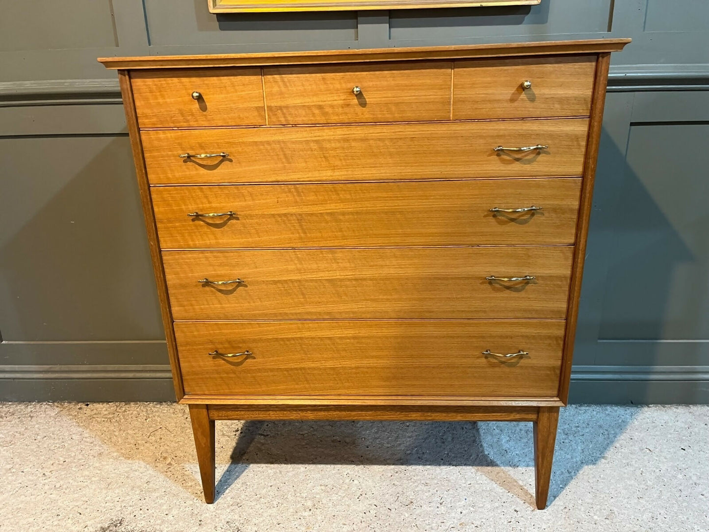 Vintage Chest Of Drawers In Walnut Designed By Alfred Cox & Sold Through Heals