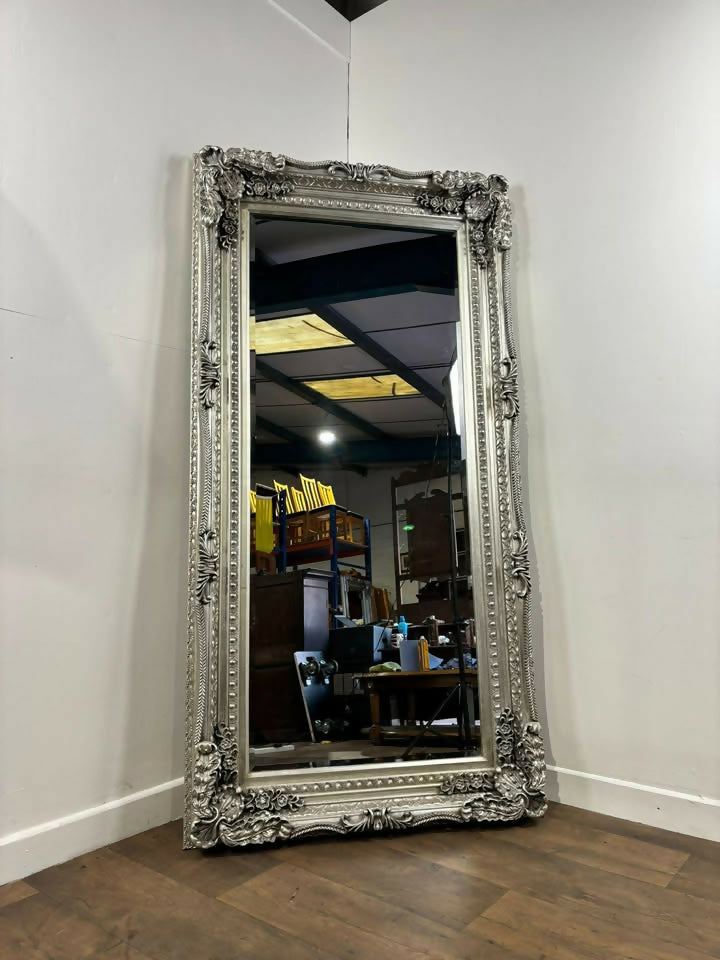 Very Large Gallery Reproduction Rectangular Bevel Edged Lean Mirror / Wall mirror