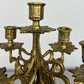 Pair of Candelabras Vintage French Style Ornate 5 Arm Candle Holders LOT 6475