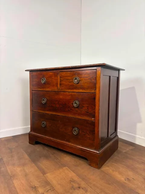 Vintage Oak Two Over Two Chest Of Drawers