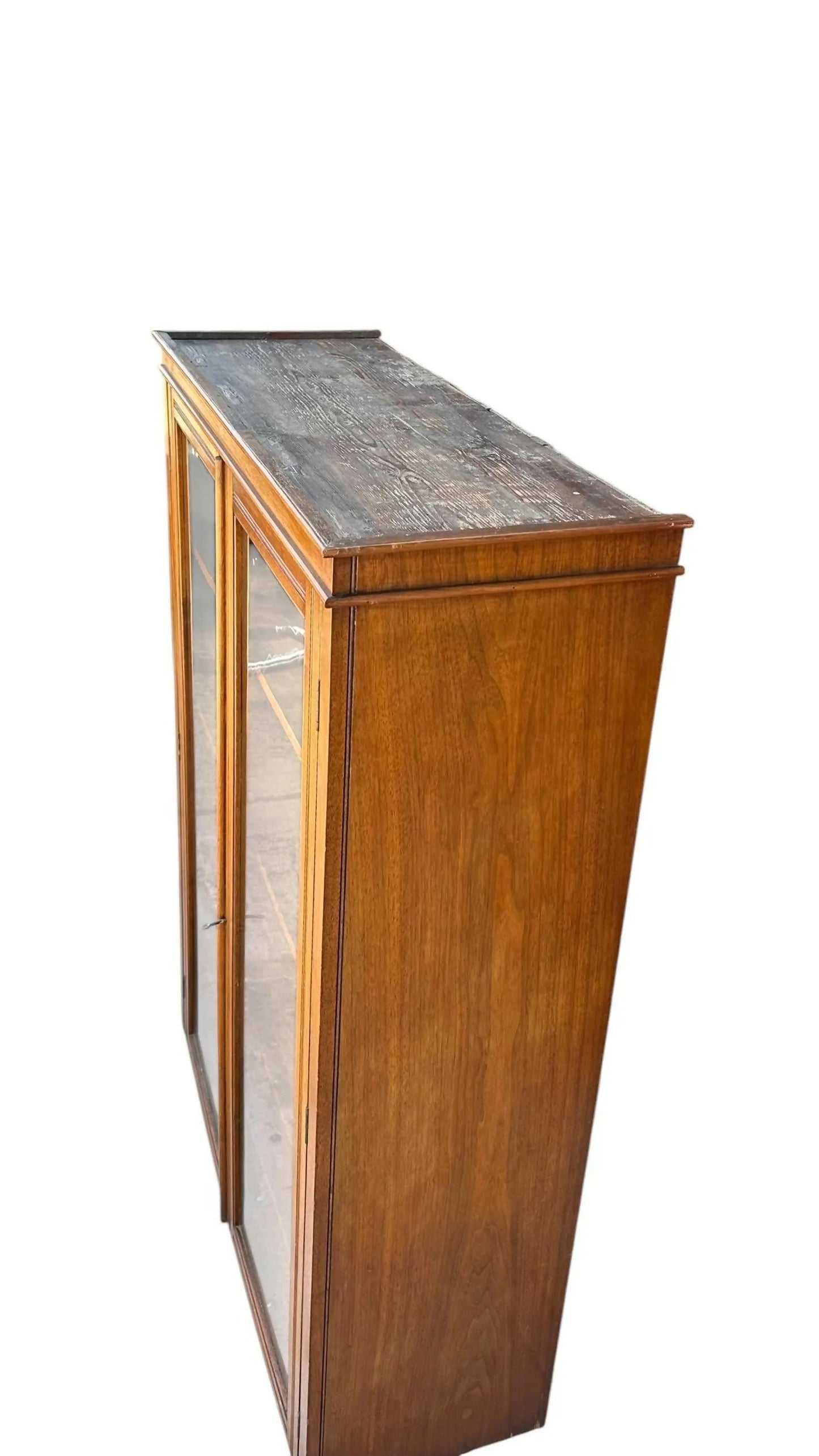 Vintage Victorian Mahogany Library Bookcase Display Cabinet