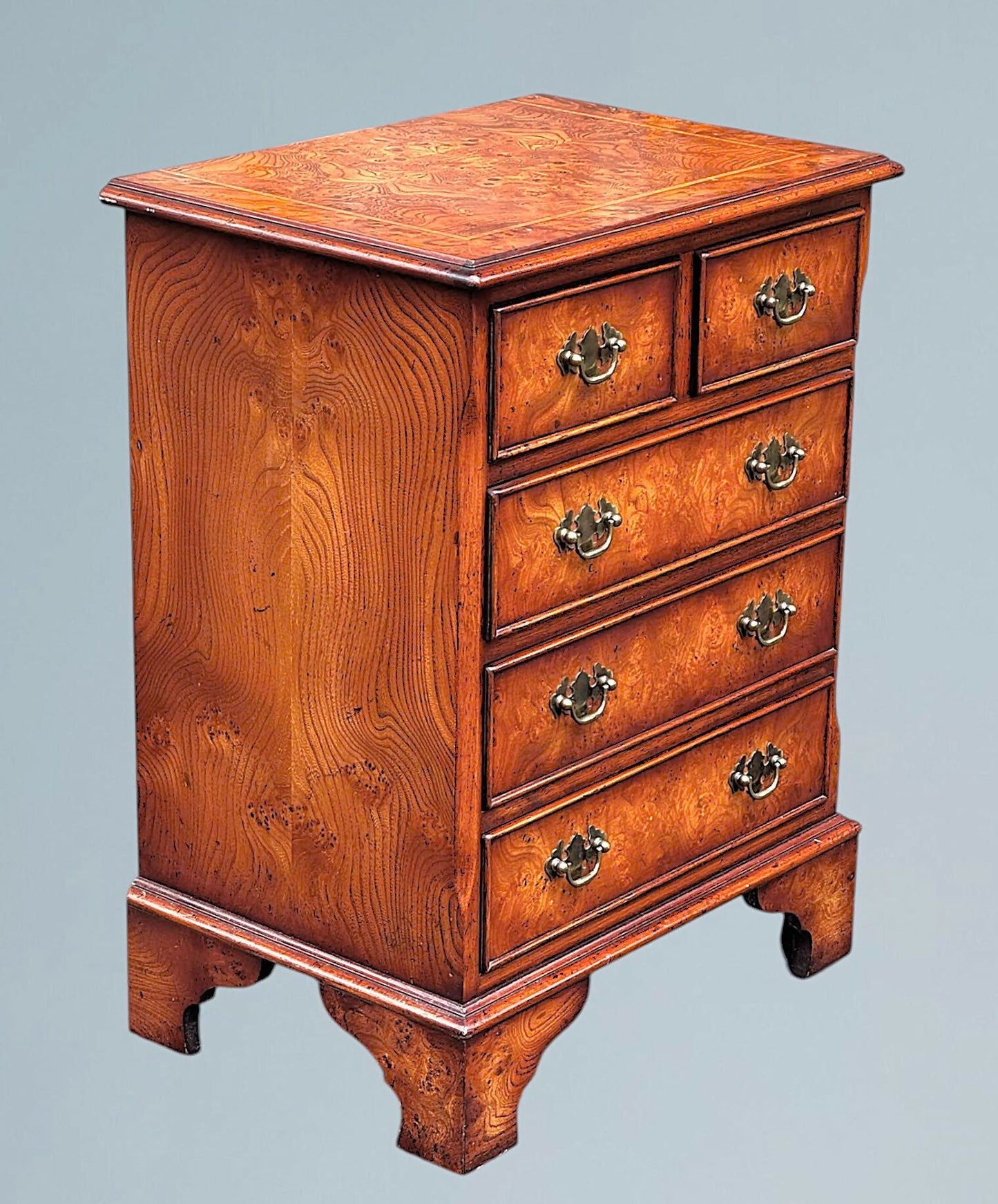 Small Figured Walnut Chest of Drawers