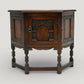 Old Charm Canted Table With Cupboard Hall Table In Tudor Brown FREE UK Delivery. SBR11120/3010E