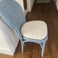 Wedgwood blue accent chair with matching fabric