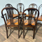 Set of Six Vintage Mahogany Dining Chairs - two of which are carvers.