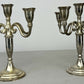 Pair of Candelabras Vintage French Style Metal Five Arm Candle Holders LOT 6482