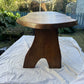 Natural elm slab coffee table