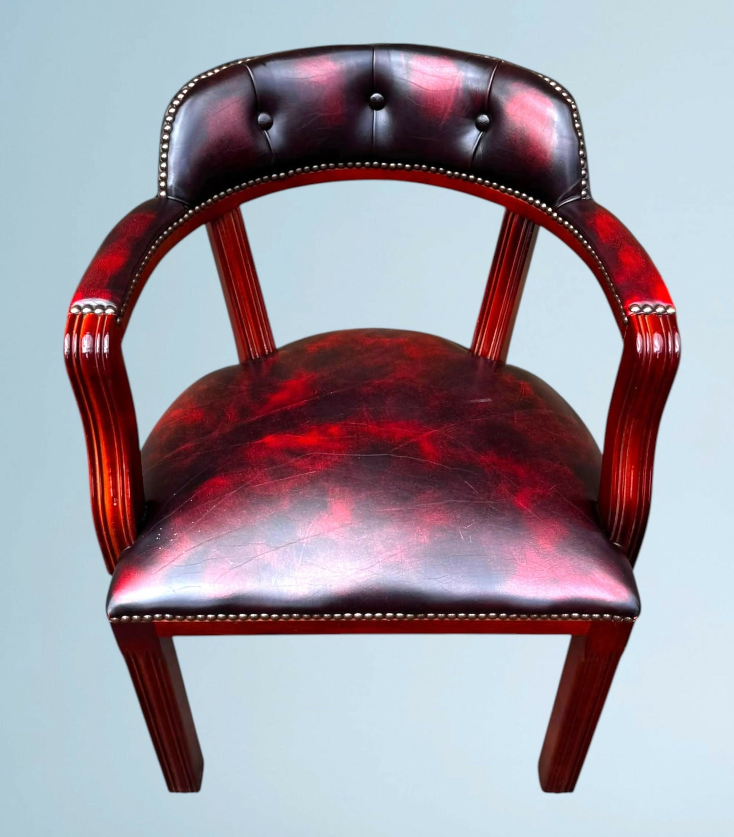 Leather Chesterfield Office Chair / Court Chair