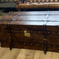 English Leather Belted Coffee table Trunk