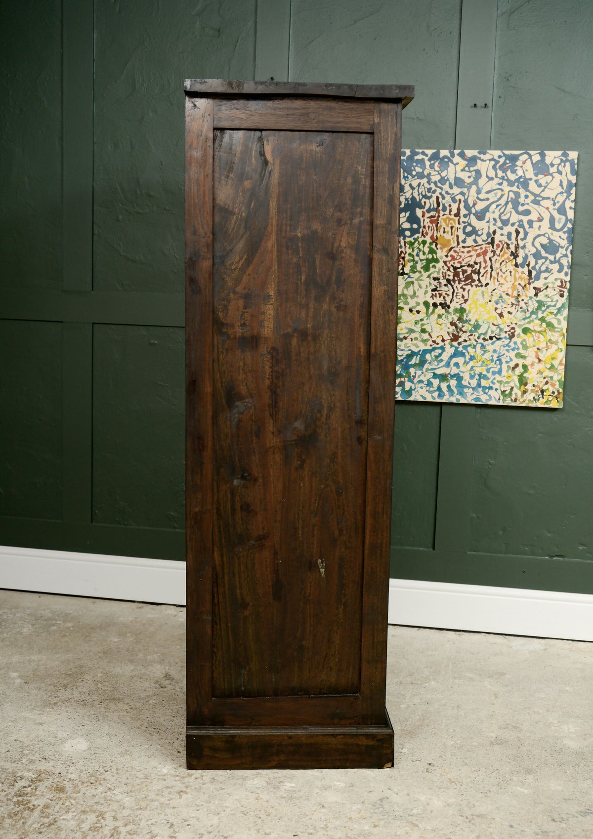 Dark Solid Wood Tallboy Drawers - Over 5 FT - Hardwood