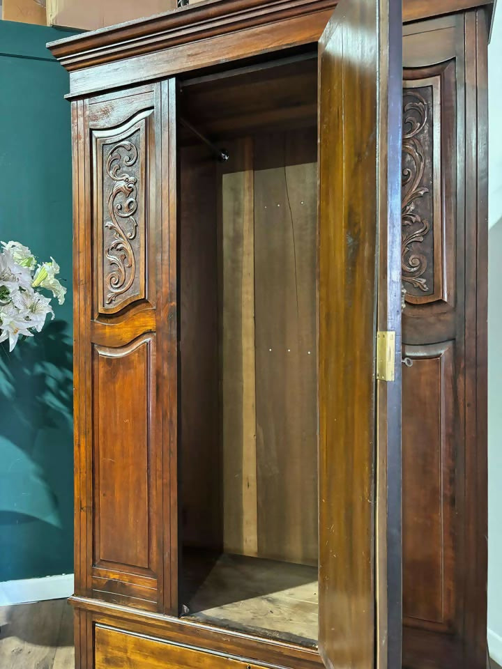 Edwardian Walnut Wardrobe