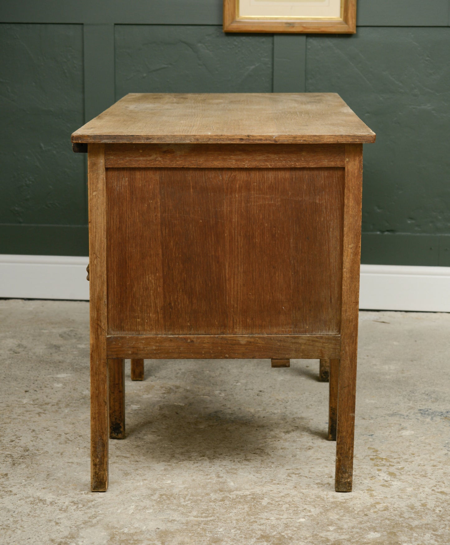 Vintage Oak Kneehole Desk - 1940s - Great Patina