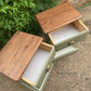 Solid Pine Farmhouse Rustic Bedside Cabinets Drawers