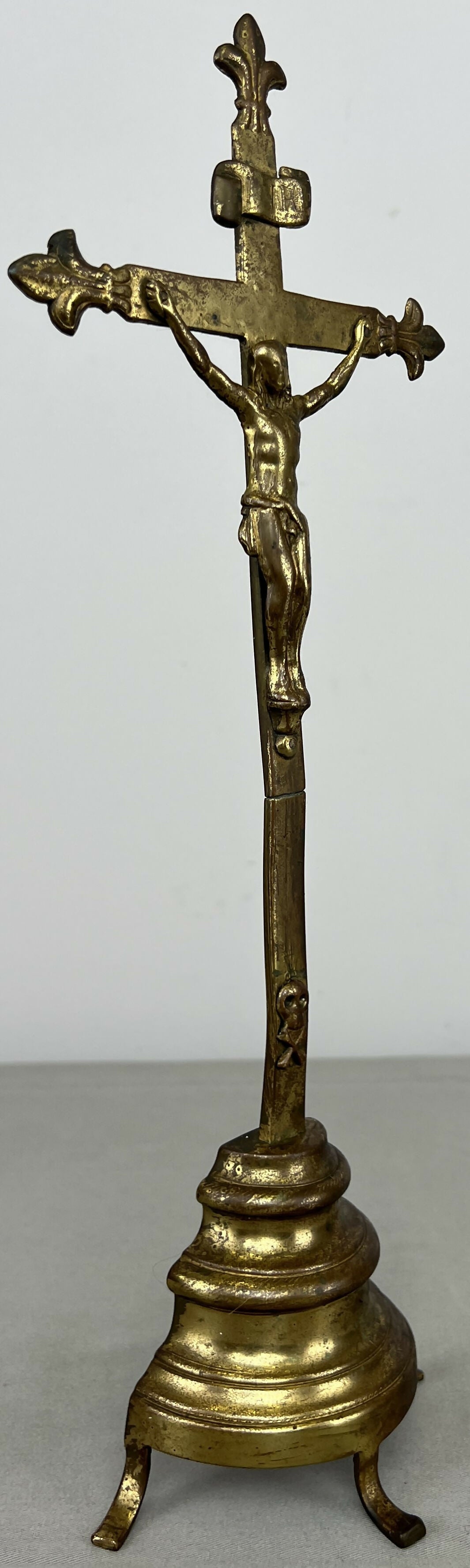Crucifix Vintage French Style Religious Cross Ornate Freestanding LOT 6425