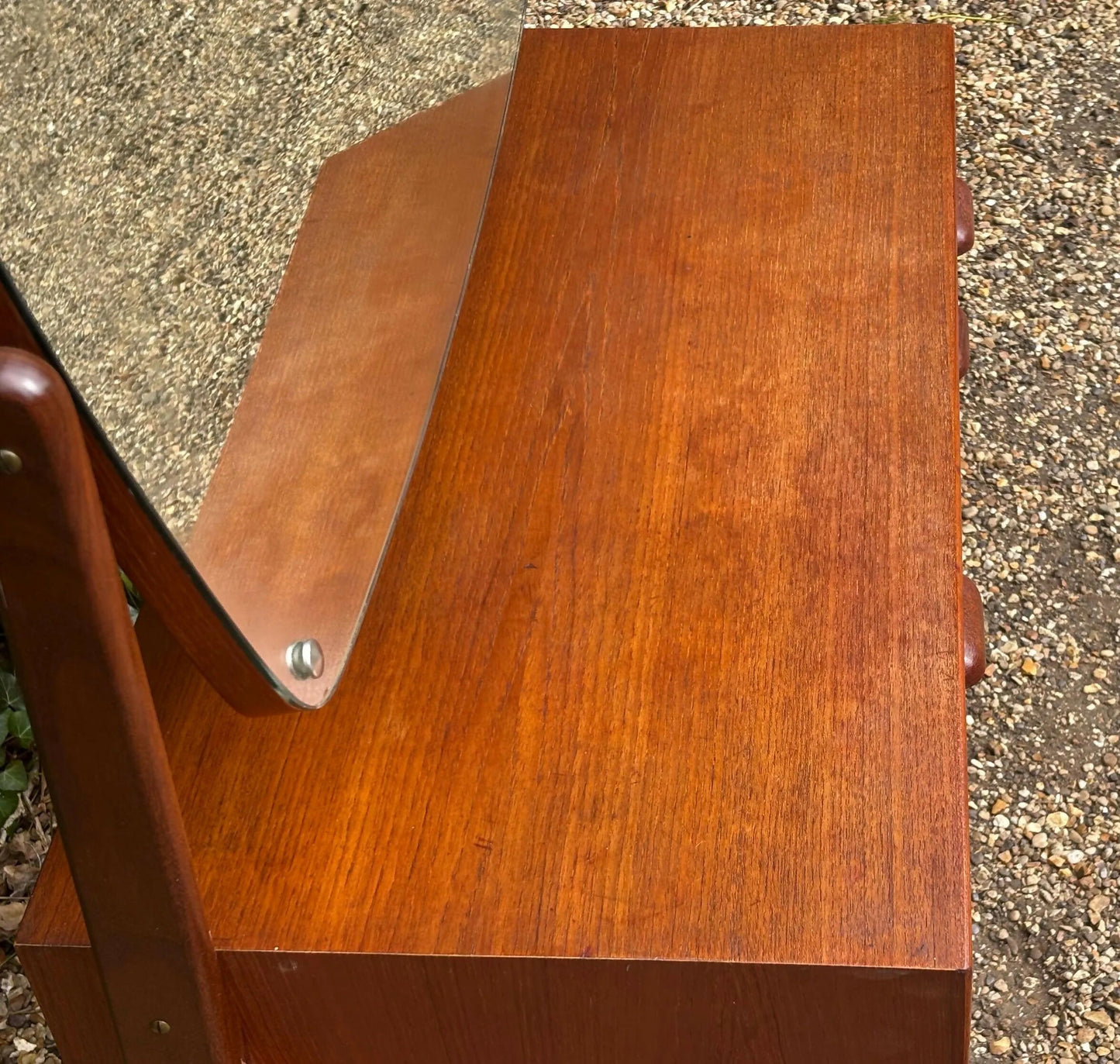 Vintage 1960's Ølholm Møbelfabrik Teak Vanity Table