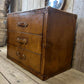 English handmade vintage luxury leather drawer chest - London tan
