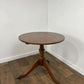 Antique Oak Round Console Table On Triform Base