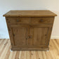 Antique Pine Two Door Housekeepers Cupboard Stripped Pine Sideboard Cupboard
