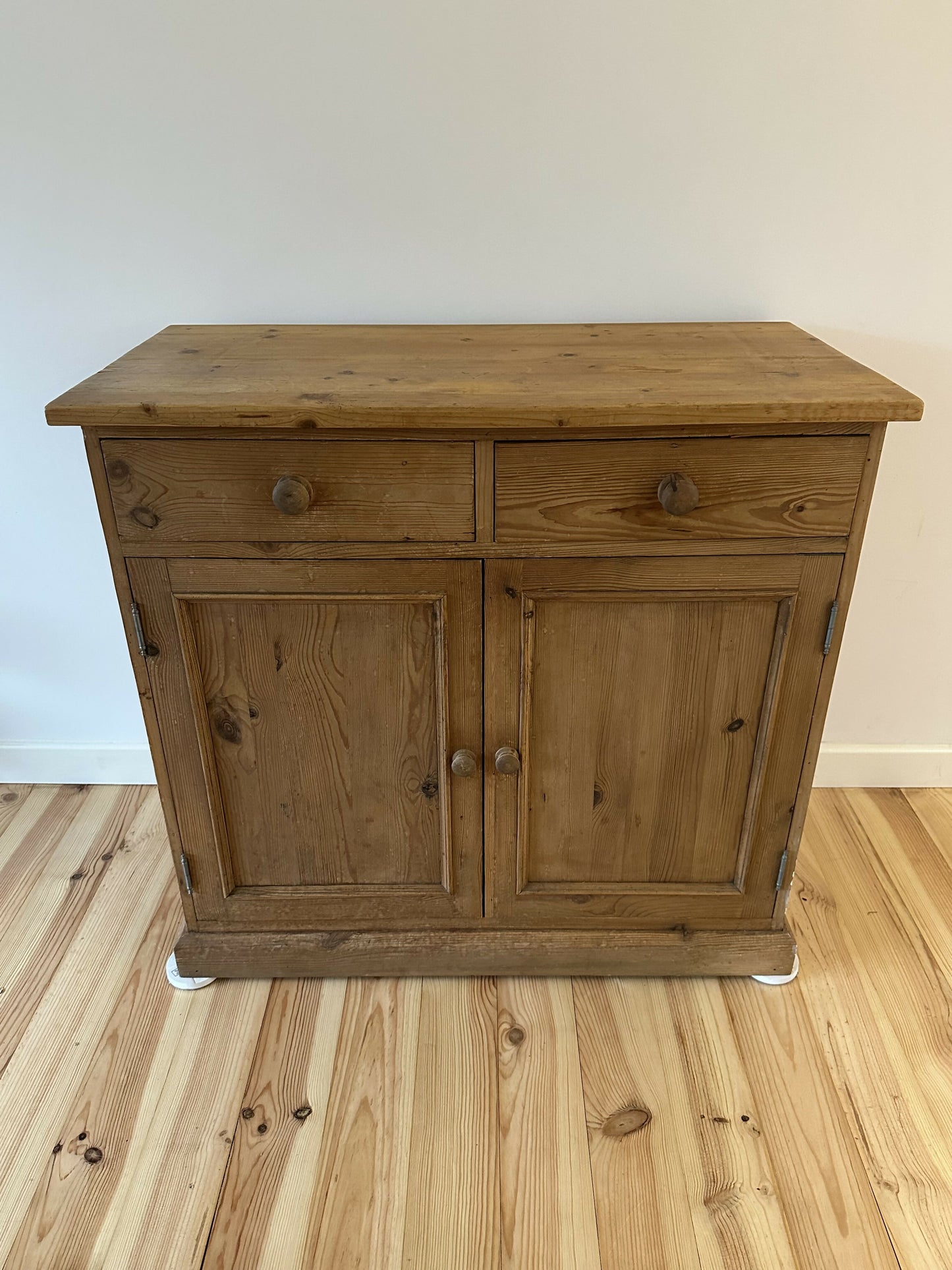 Antique Pine Two Door Housekeepers Cupboard Stripped Pine Sideboard Cupboard