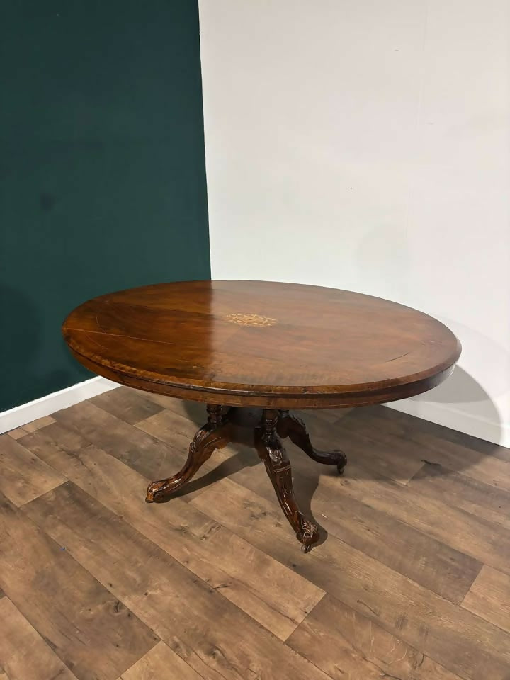 Edwardian Inlaid Oval Tilt Top Breakfast 7