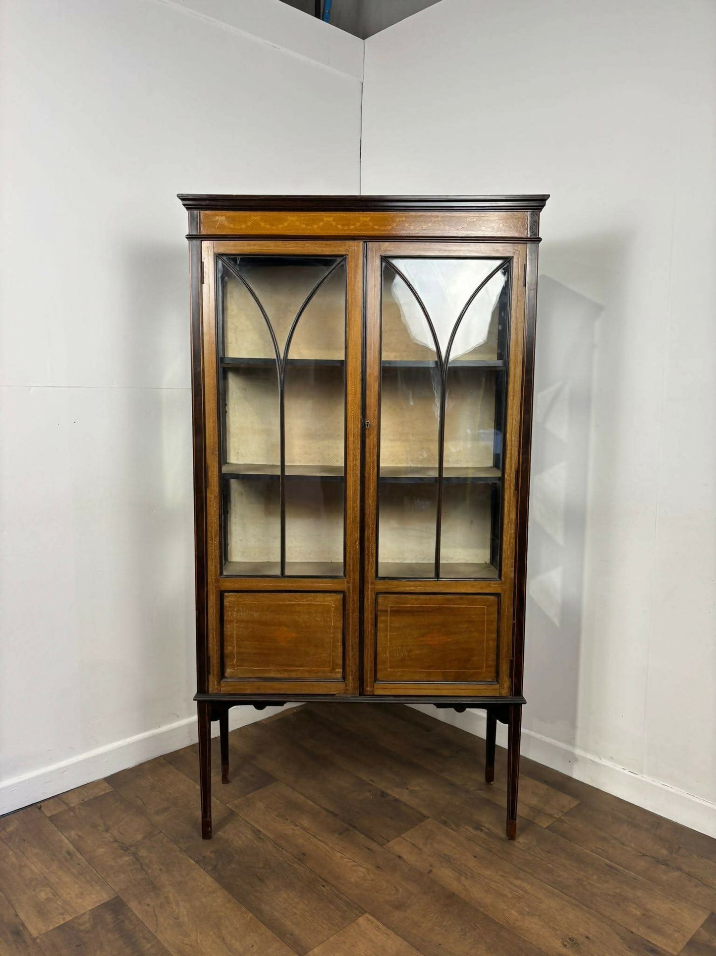 Edwardian Mahogany Inlaid Display Cabinet