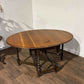 Vintage Oak Gateleg Dining Table On Barley Twist Supports