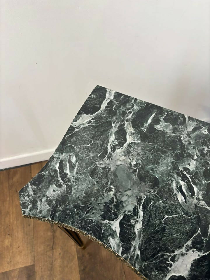 Vintage French Style Faux Marble Hall Table