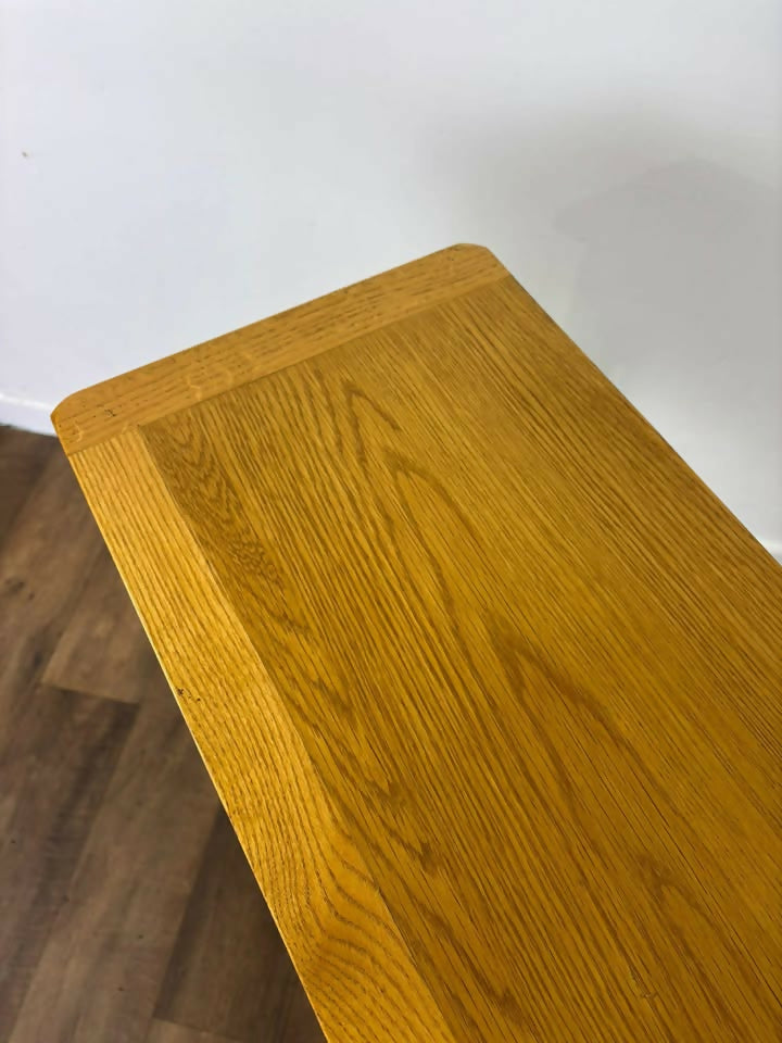 Modern Solid Oak Tall Console Table