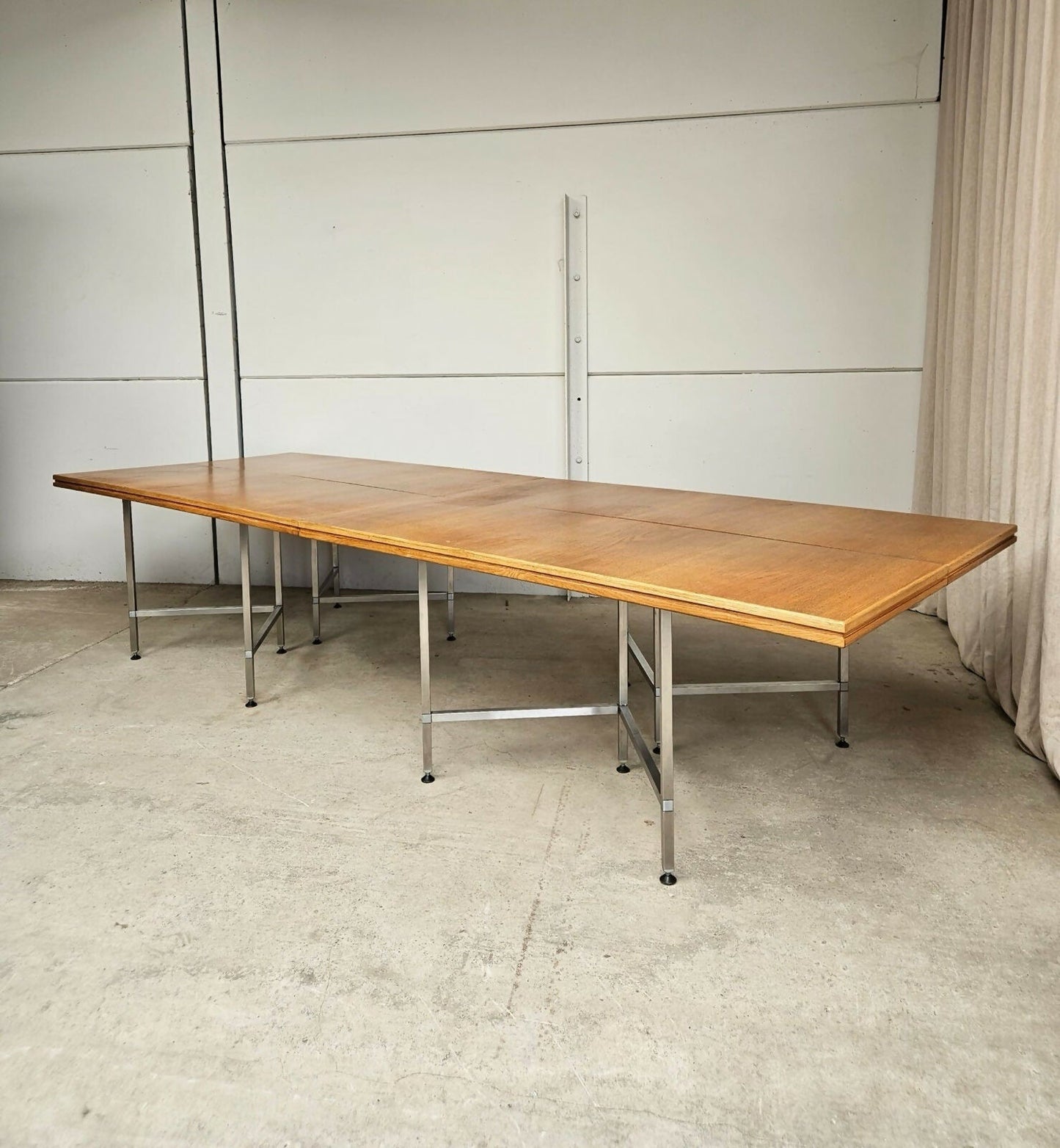 Vintage Late Mid Century Conference Boardroom Modernist Scandi Dining Table R917