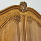 Wardrobe Vintage French Louis XVI Style Oak Four Door Carved Armoire LOT 6385