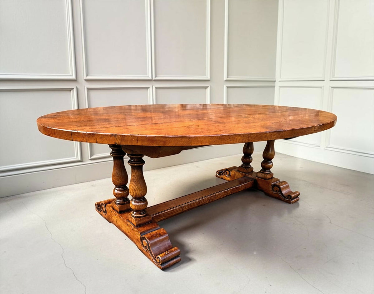Large Oak Dining Table - Seats 8 - 10