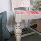 Upcycled statement chair – dressing table chair - cream taupe