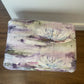 Vanity stool. Aubergine paint and matching fabric Height46cm, depth 40 cm length 50 cm