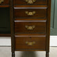 Victorian Mahogany Writing Desk - Kneehole Desk with Green Leather