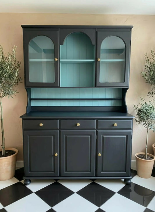 Vintage black Welsh Dresser