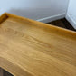 Modern Oak Storage Bench With Two Wicker Drawers