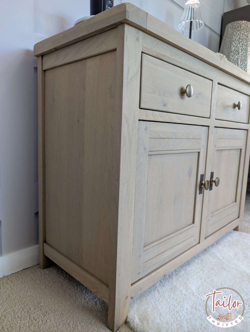 Professionally Upcycled Oak Wood Sideboard | Modern Rustic