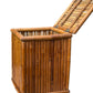 Mid century bamboo and Rattan storage box / side table